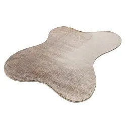 Asymmetrisch Golvend Shaggy Vloerkleed - Aranga Super Soft Fur (bruin)