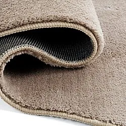 Asymmetrisch Golvend Shaggy Vloerkleed - Aranga Super Soft Fur (bruin)