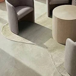 Asymmetrisch Golvend Shaggy Vloerkleed - Aranga Super Soft Fur (lichtgroen)