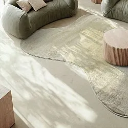 Asymmetrisch Golvend Shaggy Vloerkleed - Aranga Super Soft Fur (lichtgroen)