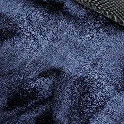 Asymmetrisch Golvend Shaggy Vloerkleed - Aranga Super Soft Fur (donkerblauw)
