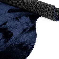 Asymmetrisch Golvend Shaggy Vloerkleed - Aranga Super Soft Fur (donkerblauw)