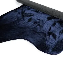 Asymmetrisch Golvend Shaggy Vloerkleed - Aranga Super Soft Fur (donkerblauw)