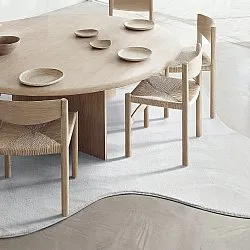 Asymmetrisch Golvend Shaggy Vloerkleed - Aranga Super Soft Fur (wit)