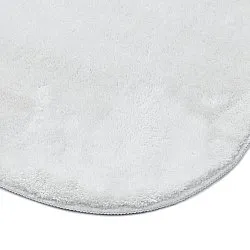 Asymmetrisch Golvend Shaggy Vloerkleed - Aranga Super Soft Fur (wit)