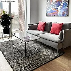 Wollen-vloerkleed - Avafors Wool Bubble (grijs)