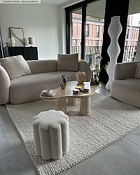 Wollen-vloerkleed - Avafors Wool Bubble (beige)
