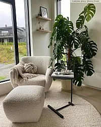 Ronde vloerkleden - Avafors Wool Bubble (beige)