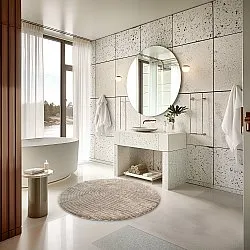 Ronde Badmat - Evena (beige)