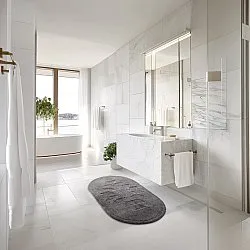 Ovale badmat - Gertie (donkergrijs)