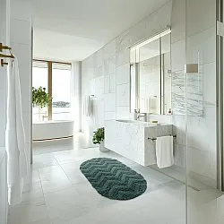 Ovale badmat - Tressa (donkergroen)