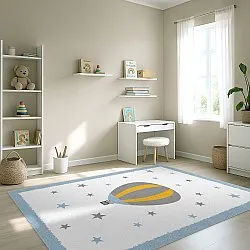 Kindervloerkleed - Alone Balloon (blauw)