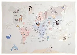 Kindervloerkleed - Animal Map (beige)