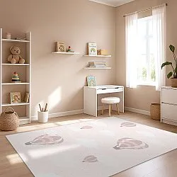 Kindervloerkleed - Balloons (roze)