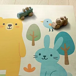 Kinderkleed - Bear and Bunny (crème/multi)