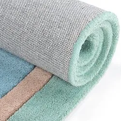 Kinderkleed - Giraffe Hand Tufted Wool Premium (lichtblauw/multi)