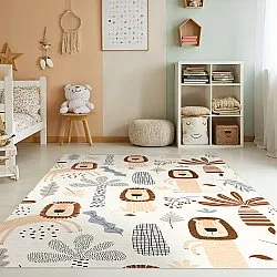 Kindervloerkleed - Lion Friends (beige)