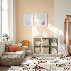 Kindervloerkleed - Lion Friends (beige)