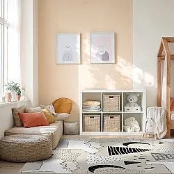 Kindervloerkleed - Piggyback Ride (grijs)