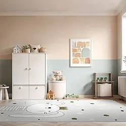 Kindervloerkleed - Rabbit Crown (grijs)