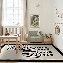 Kinderkleed - Zebra Hand Tufted Wool Premium (beige/zwart)