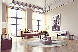 Rond vloerkleed - Malaga (beige)