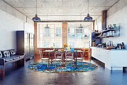 Rond vloerkleed - Rillo (blå)