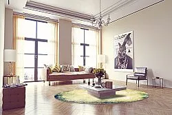 Rond vloerkleed - Pamplona (blå)