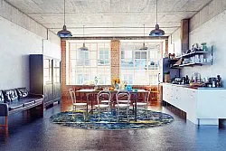 Rond vloerkleed - Estella (blå)