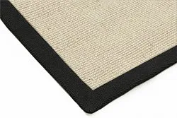 Sisal-vloerkleed - Agave (zwart/offwhite)