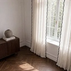 Gordijnen (2 stuks) - Katoenen gordijnen Yrsa (lichtbeige)