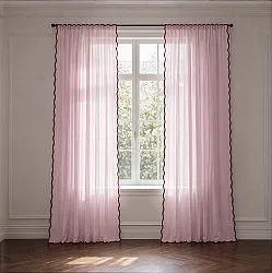 Gordijnen (2 stuks) - Katoenen gordijnen Yrsa (roze)
