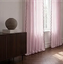 Gordijnen (2 stuks) - Katoenen gordijnen Yrsa (roze)