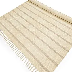 Vloerkleed Katoen - Helle (offwhite/grijs)