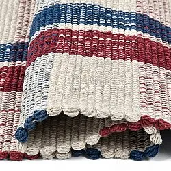 Vloerkleed Katoen - Husvik (crème/multikleur)