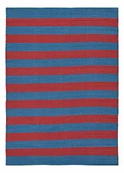 Vloerkleed Katoen - Nilo (rood/blauw)