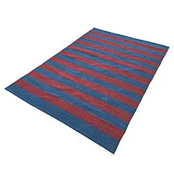 Vloerkleed Katoen - Nilo (rood/blauw)