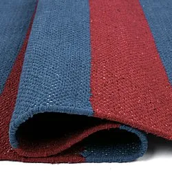 Vloerkleed Katoen - Nilo (rood/blauw)