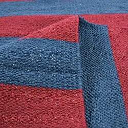 Vloerkleed Katoen - Nilo (rood/blauw)