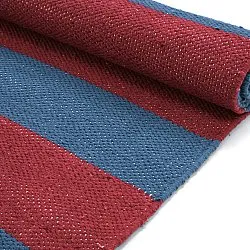 Vloerkleed Katoen - Nilo (rood/blauw)