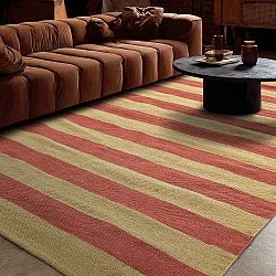 Vloerkleed Katoen - Nilo (mosterdgeel/terracotta)