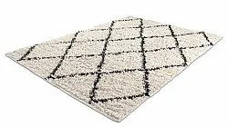 Hoogpolig vloerkleed - Alcott Natural Cotton Shaggy (zwart/wit)