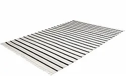 Vloerkleed Katoen - Helle (offwhite/zwart)