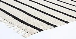 Vloerkleed Katoen - Helle (offwhite/zwart)