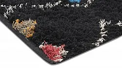 Hoogpolig vloerkleed - Marden Natural Cotton Shaggy (zwart/multi)
