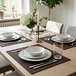 Placemat 2 stuks - Niva (donkerbruin)