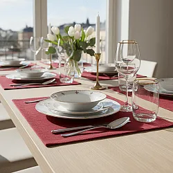 Placemat 2 stuks - Niva (bordeaux)