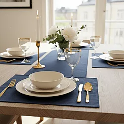 Placemat 2 stuks - Niva (donkerblauw)