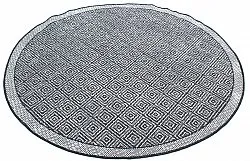 Rond vloerkleed - Monsaraz (zwart)