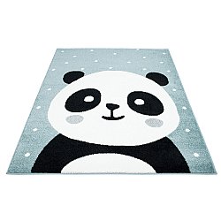 Kindervloerkleed - Bubble Panda (blauw)